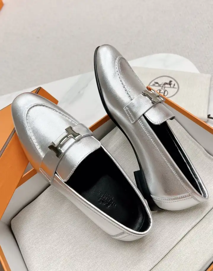 hype Hermes Leather Shoes