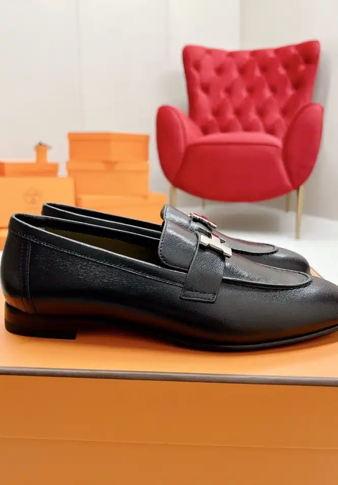 hype Hermes Leather Shoes