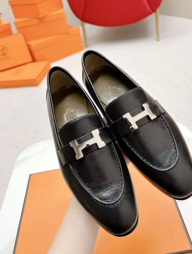 hype Hermes Leather Shoes