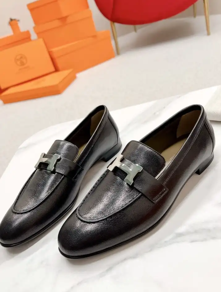 hype Hermes Leather Shoes