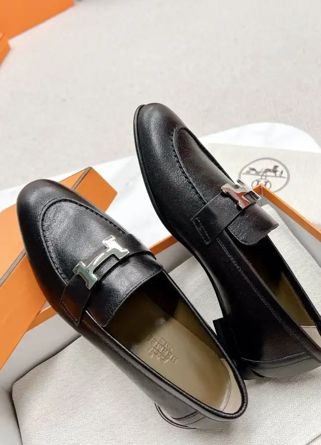 hype Hermes Leather Shoes