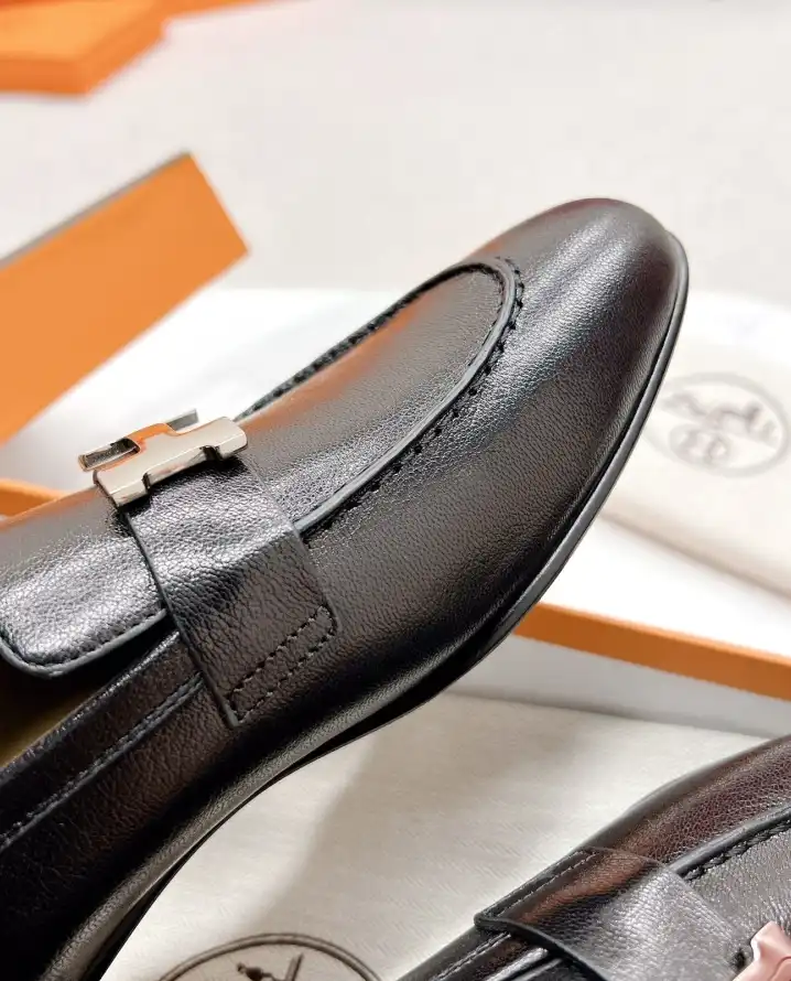 hype Hermes Leather Shoes