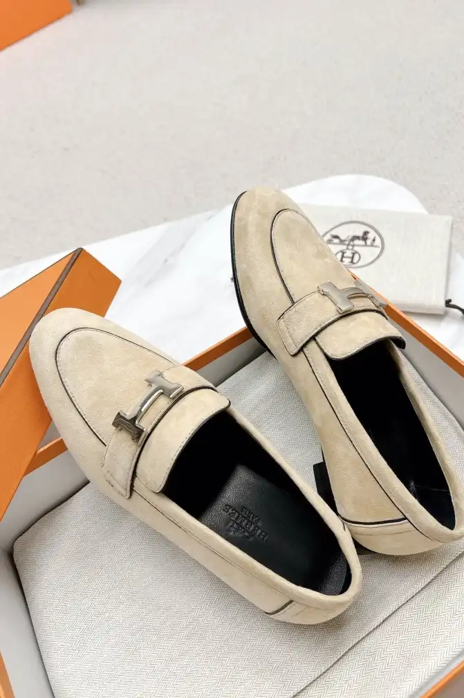 hype Hermes Leather Shoes