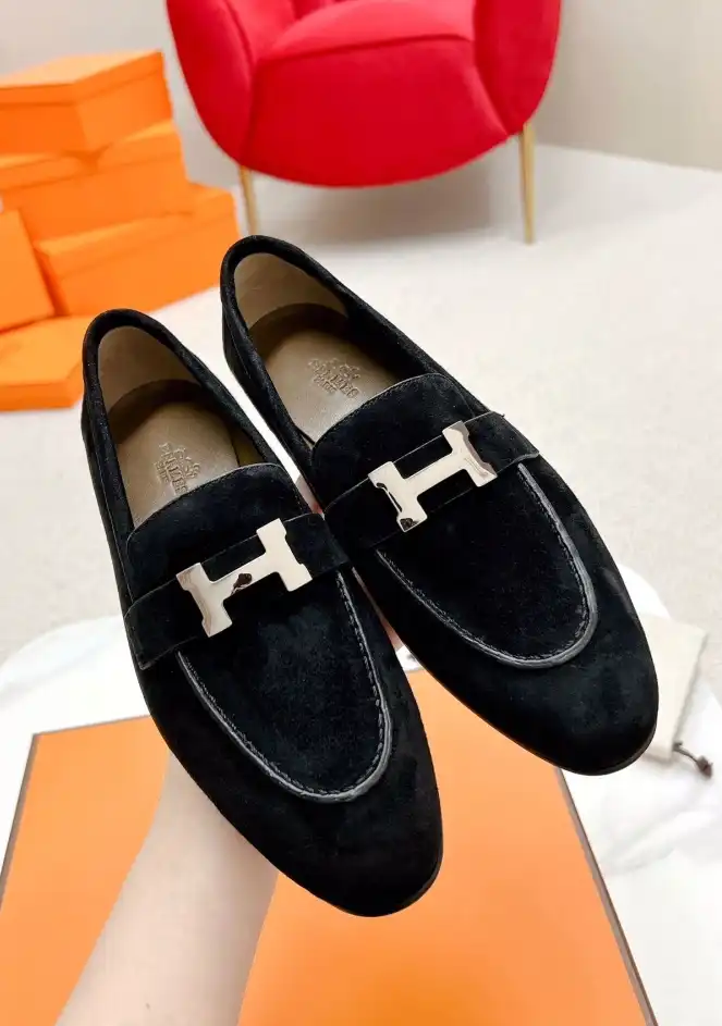 hype Hermes Leather Shoes