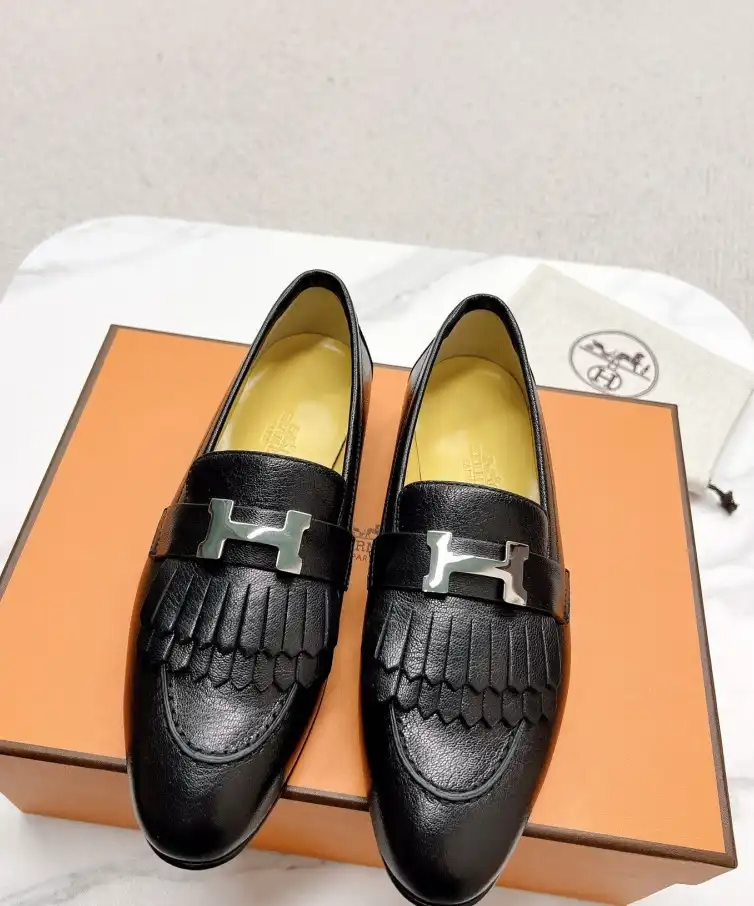 hype Hermes Leather Shoes