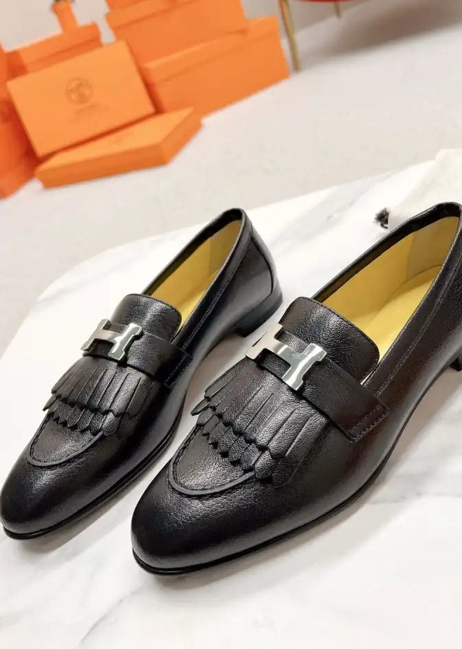 hype Hermes Leather Shoes