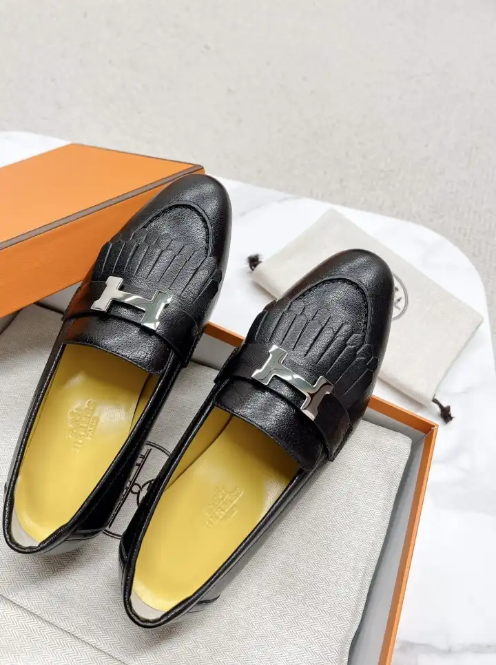 hype Hermes Leather Shoes