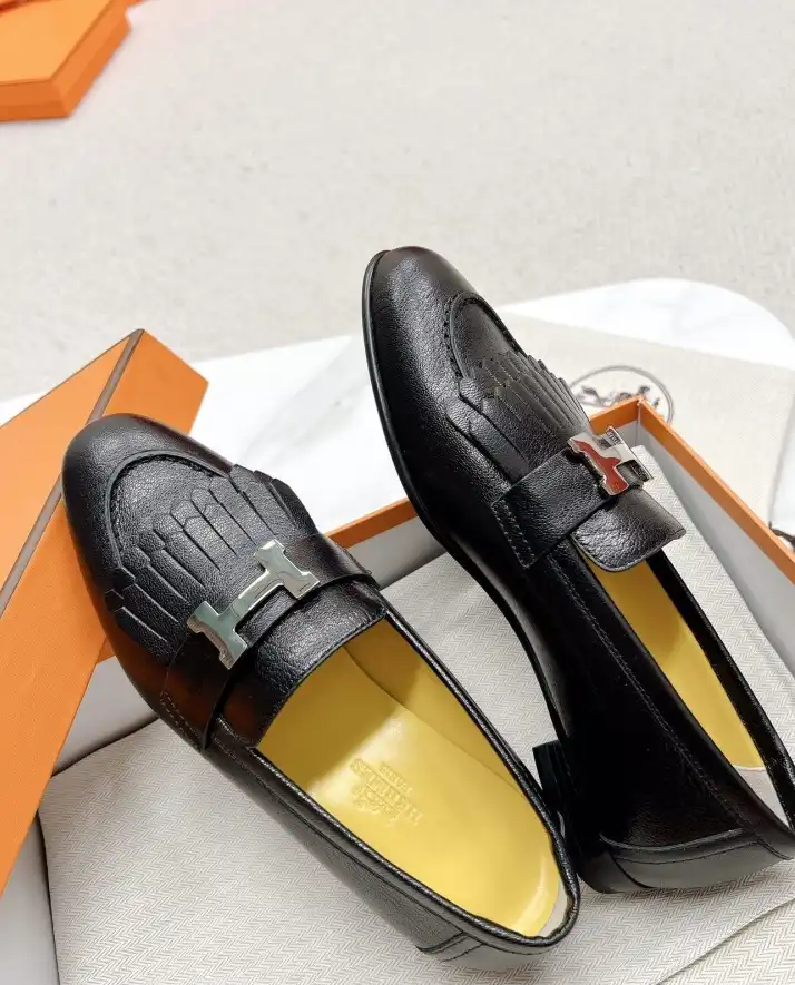 hype Hermes Leather Shoes