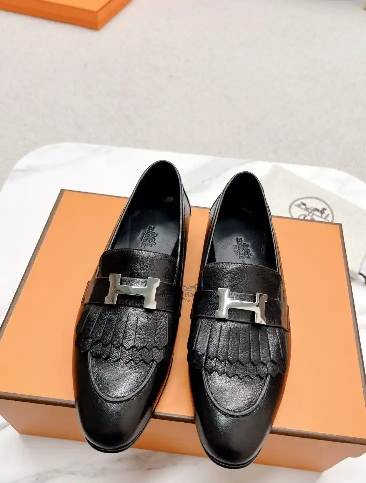 hype Hermes Leather Shoes