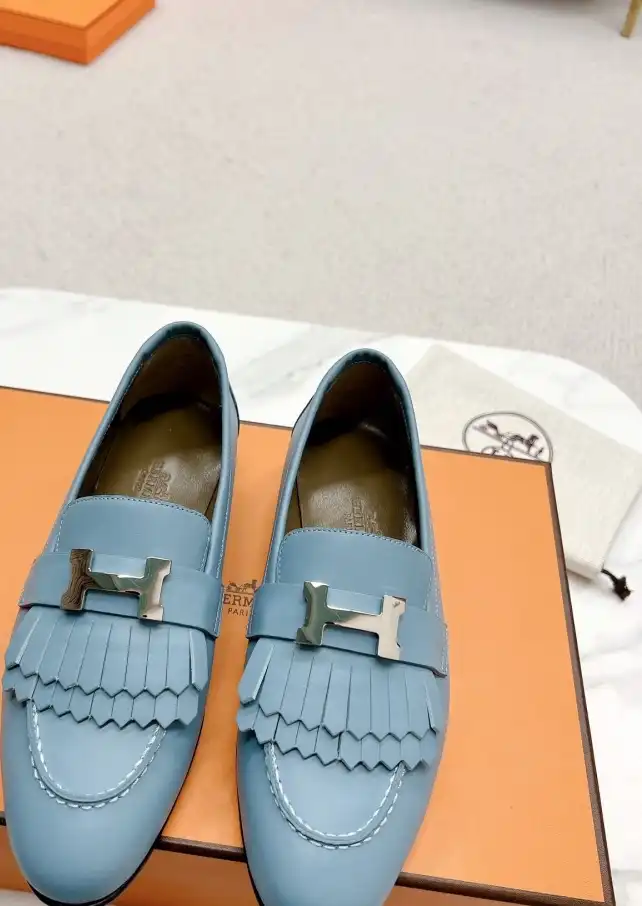 hype Hermes Leather Shoes