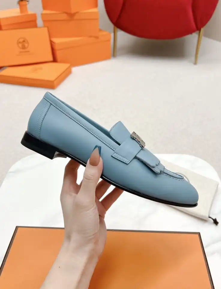 hype Hermes Leather Shoes