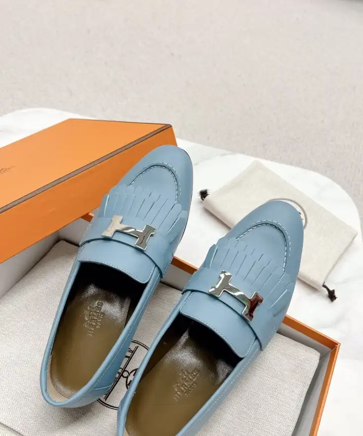 hype Hermes Leather Shoes