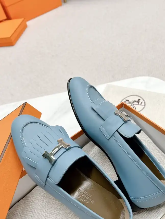 hype Hermes Leather Shoes