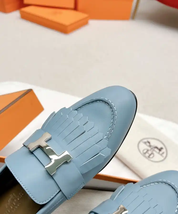 hype Hermes Leather Shoes