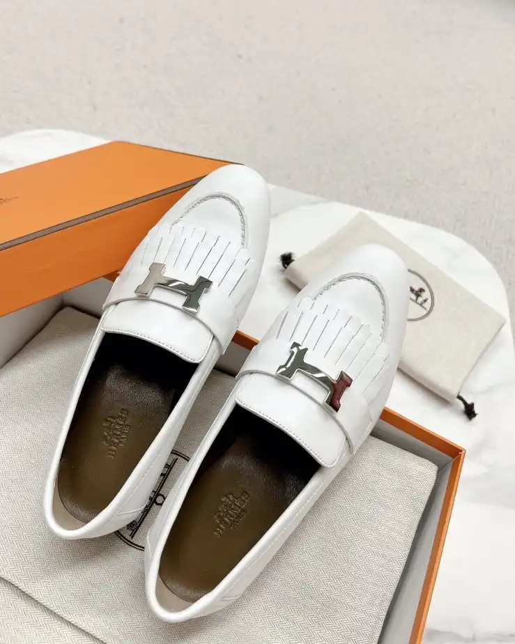 hype Hermes Leather Shoes