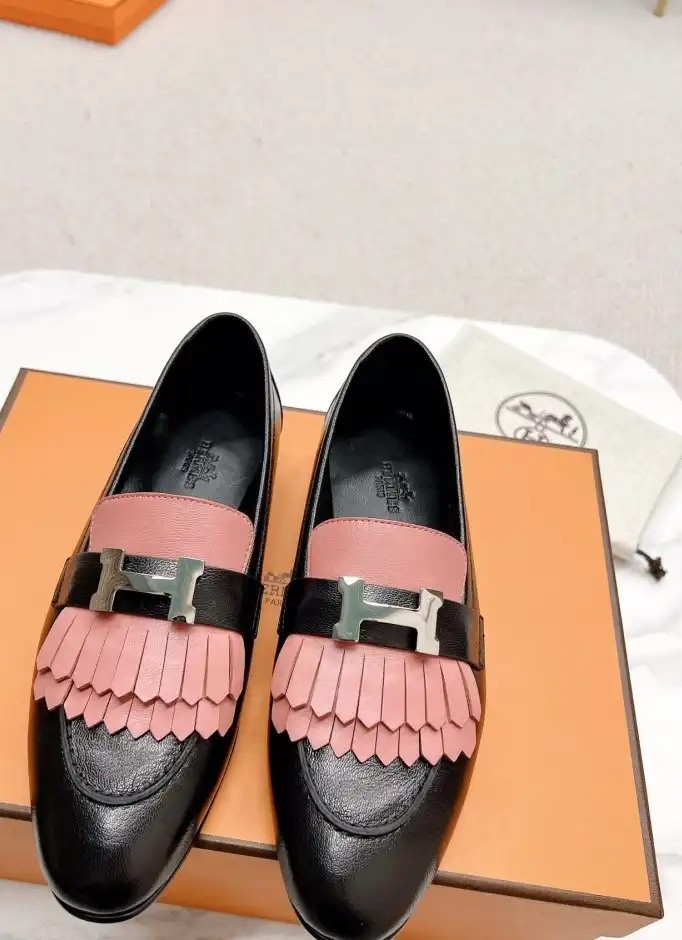 hype Hermes Leather Shoes