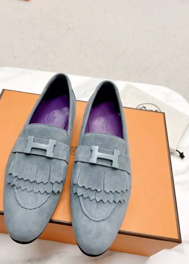 hype Hermes Leather Shoes