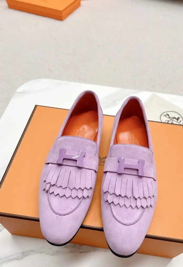 hype Hermes Leather Shoes