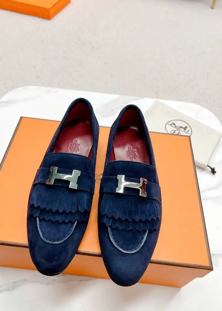 hype Hermes Leather Shoes