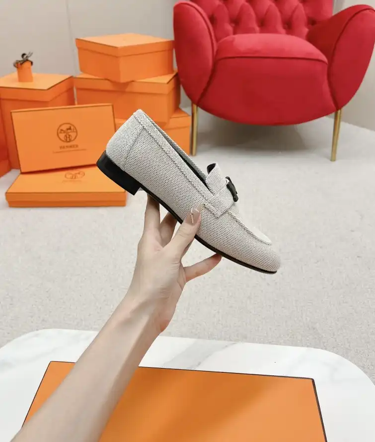 hype Hermes Leather Shoes