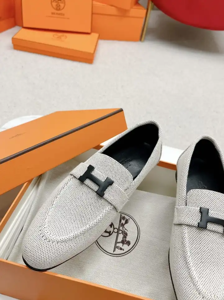 hype Hermes Leather Shoes