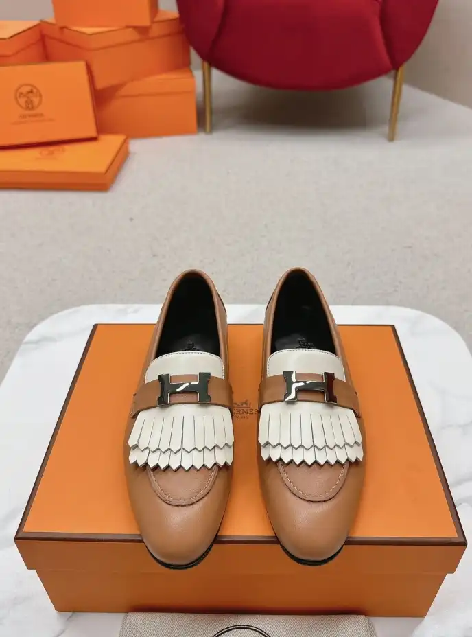 hype Hermes Leather Shoes