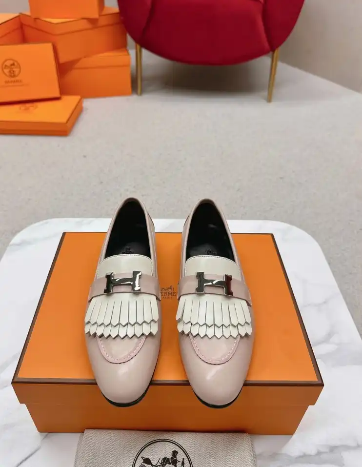 hype Hermes Leather Shoes