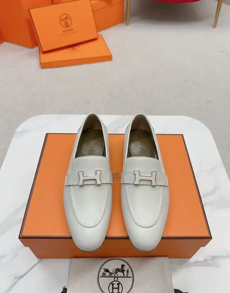 hype Hermes Leather Shoes