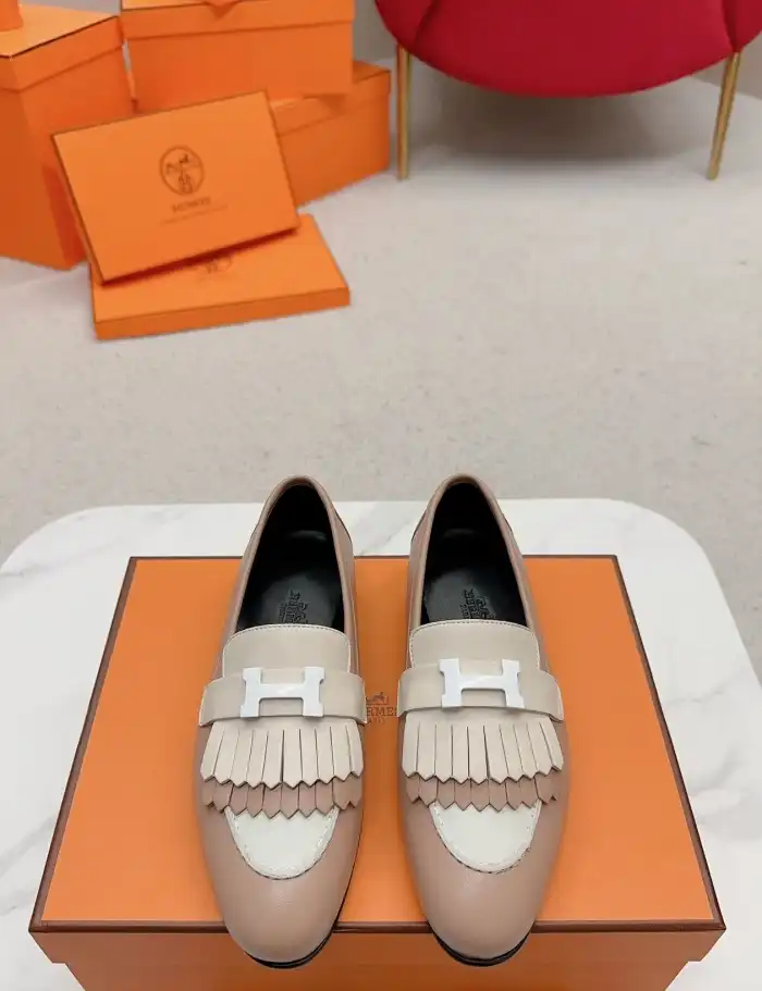 hype Hermes Leather Shoes