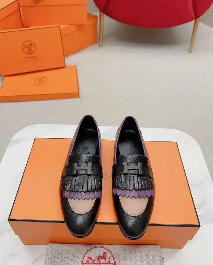 hype Hermes Leather Shoes