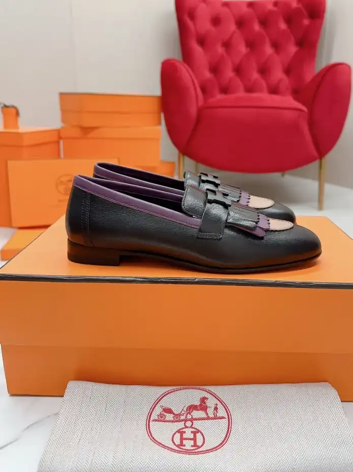 hype Hermes Leather Shoes