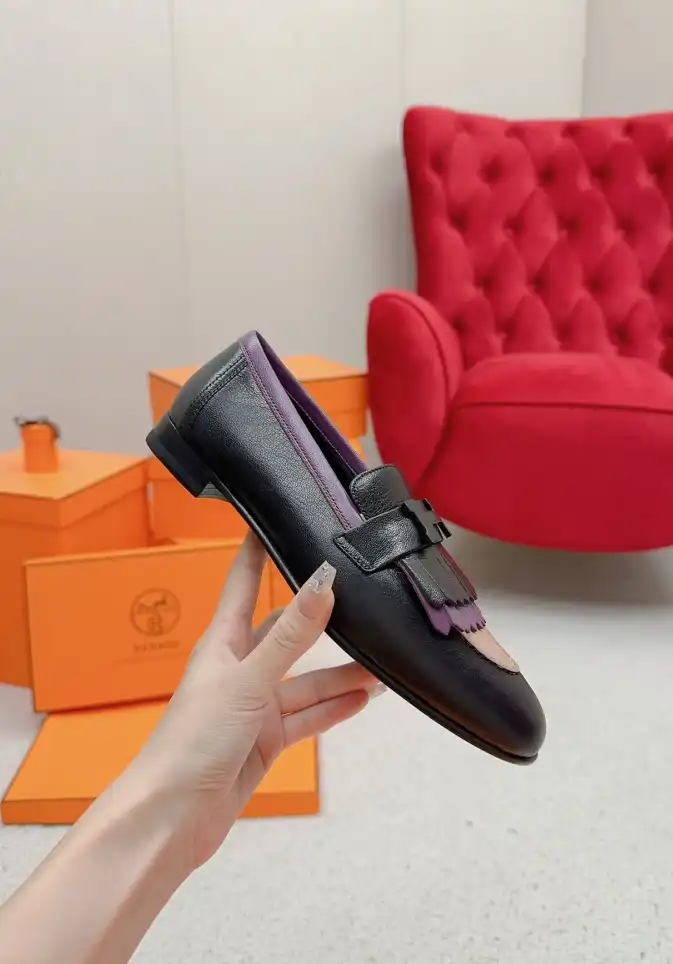 hype Hermes Leather Shoes