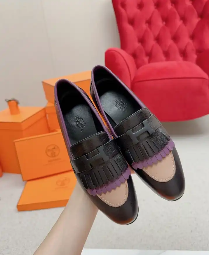 hype Hermes Leather Shoes