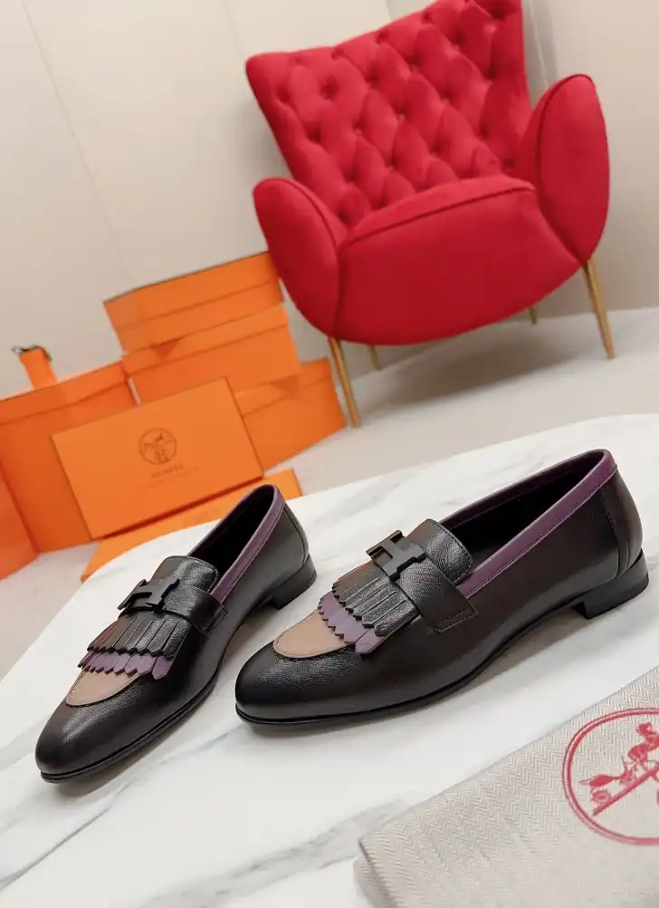 hype Hermes Leather Shoes