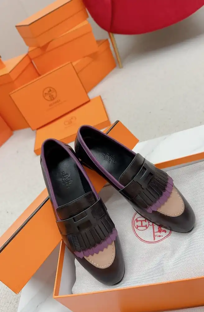 hype Hermes Leather Shoes