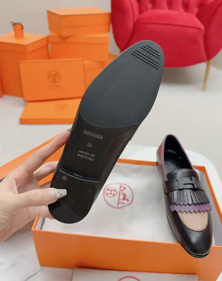 hype Hermes Leather Shoes