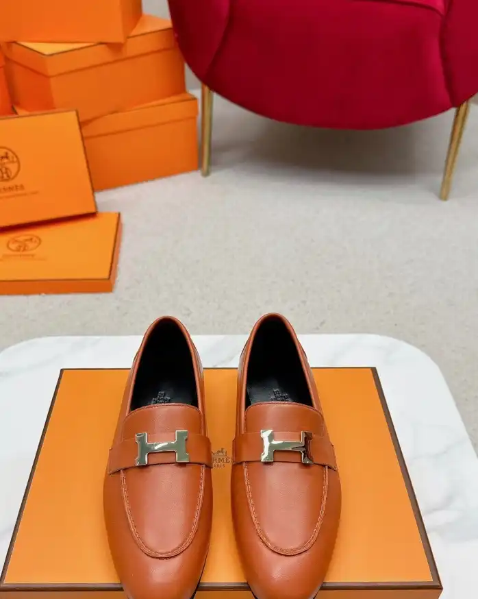 hype Hermes Leather Shoes