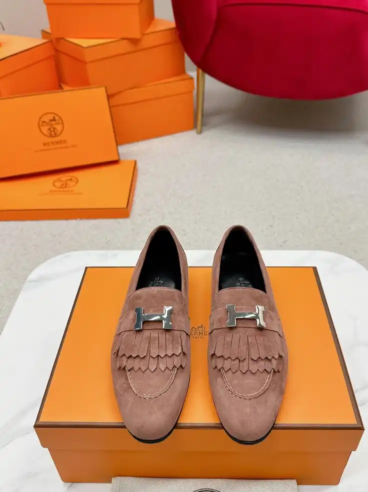 hype Hermes Leather Shoes