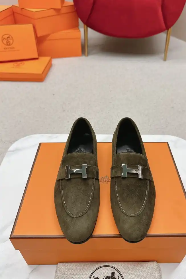 hype Hermes Leather Shoes