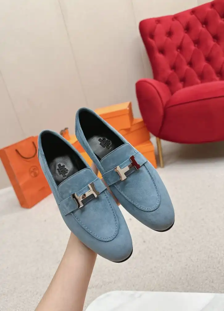 hype Hermes Leather Shoes