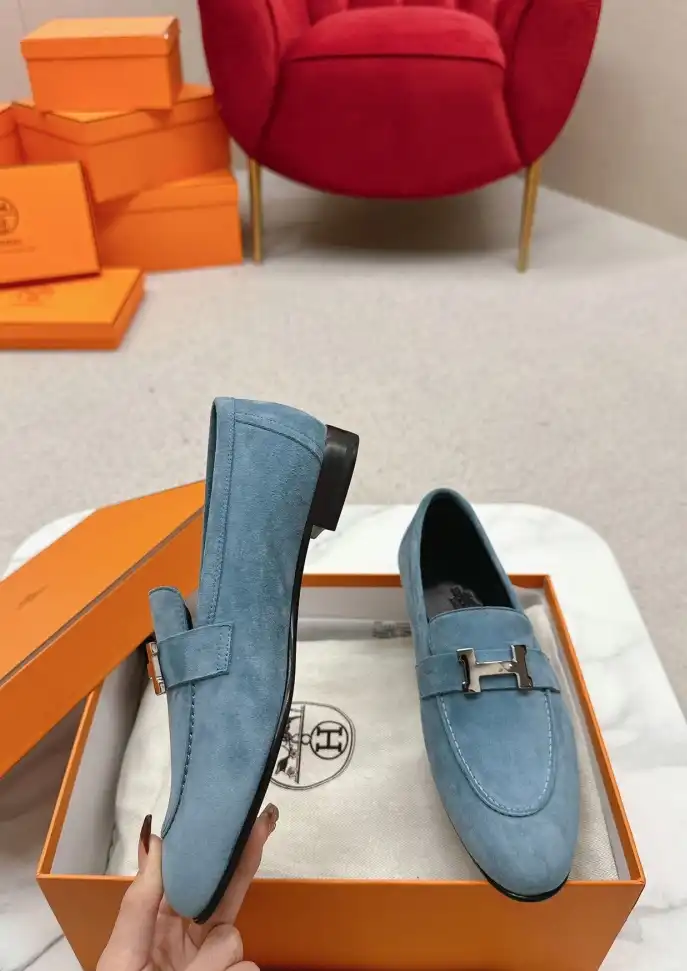 hype Hermes Leather Shoes