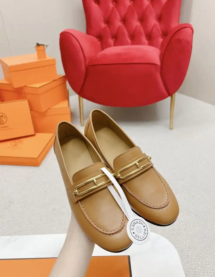 hype Hermes Leather Shoes