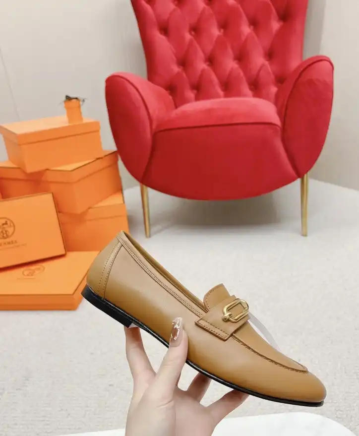 hype Hermes Leather Shoes