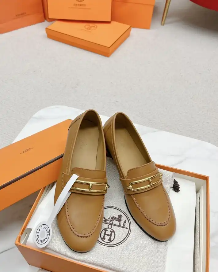 hype Hermes Leather Shoes