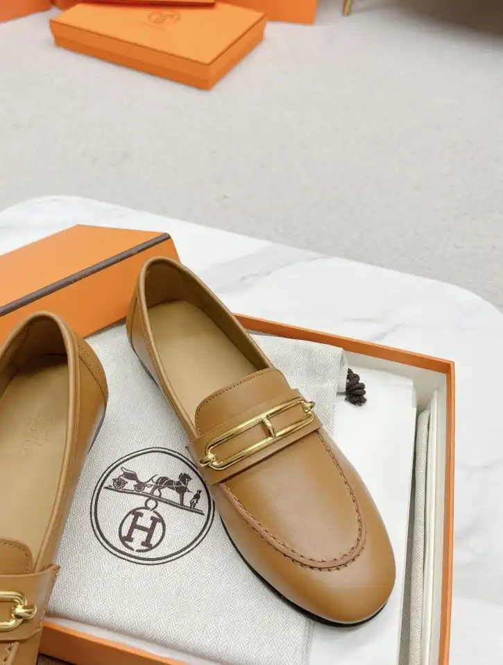 hype Hermes Leather Shoes