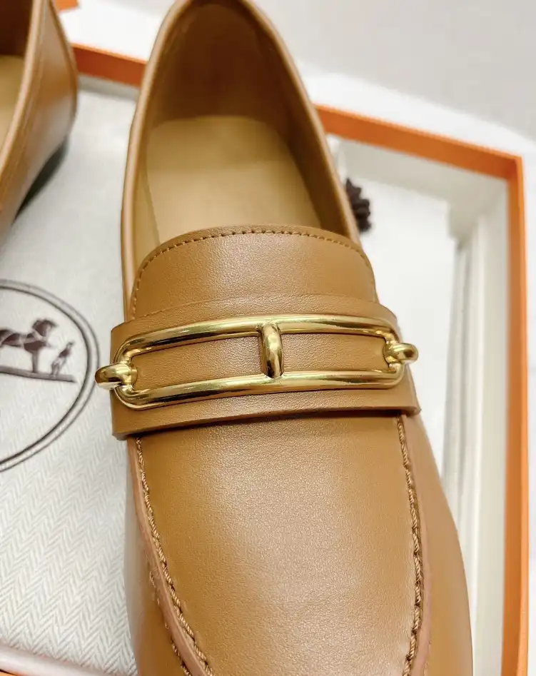 hype Hermes Leather Shoes