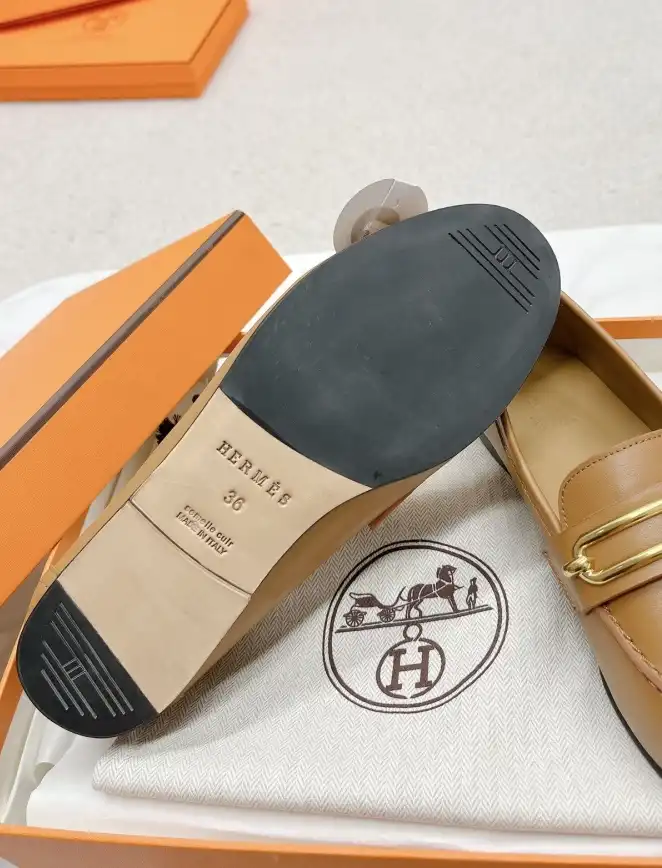 hype Hermes Leather Shoes