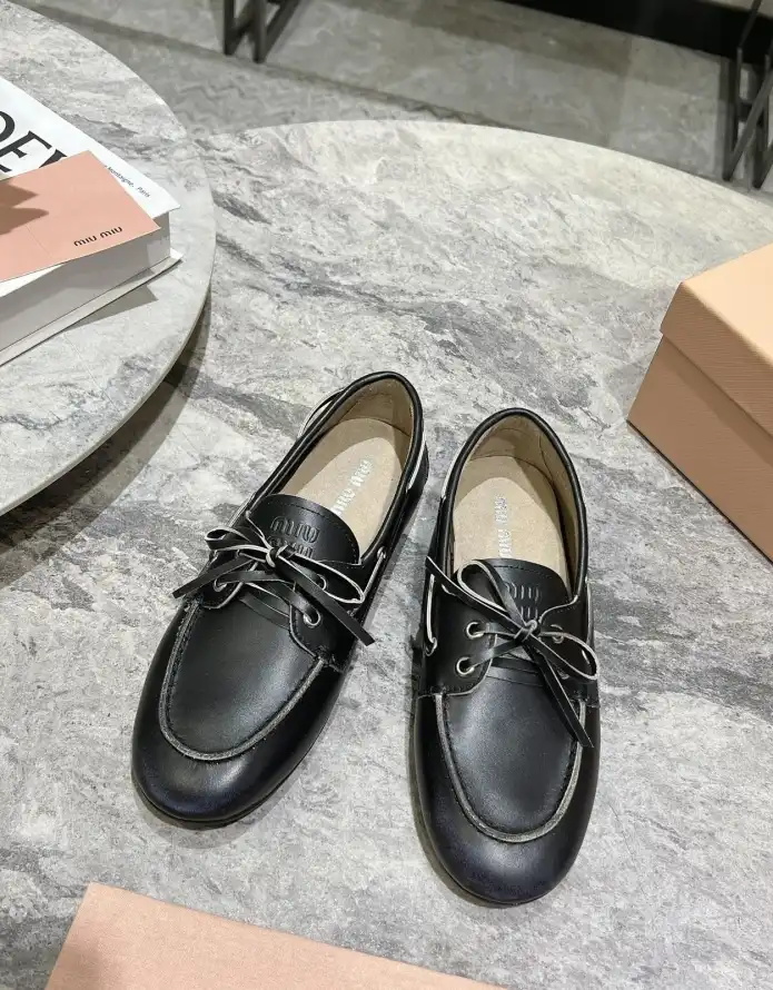 hype Miu Miu Leather Shoes