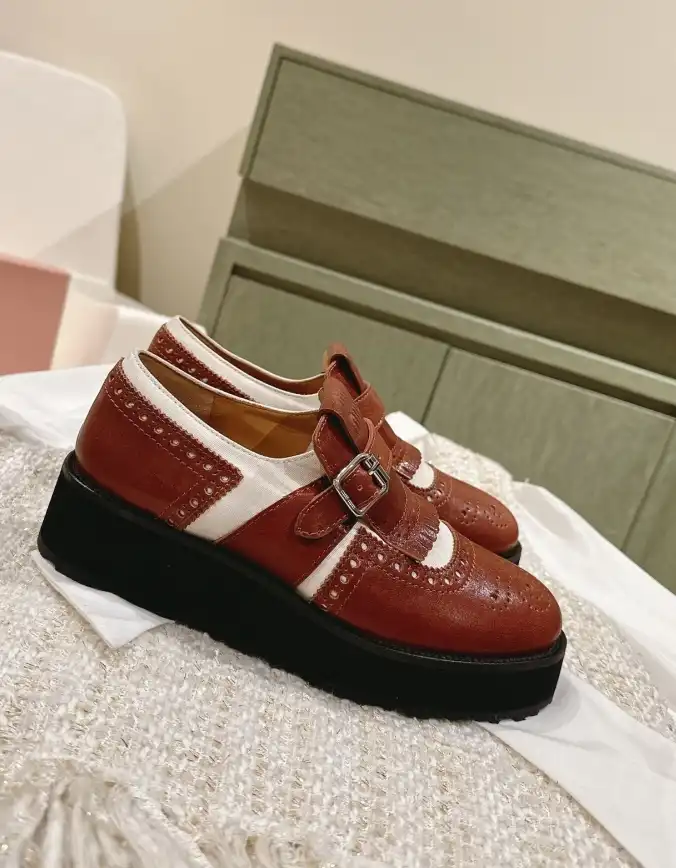 hype Miu Miu Leather Shoes