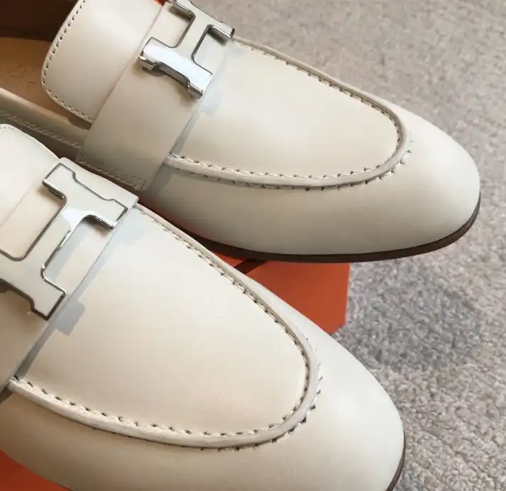 hype Hermes Leather Shoes